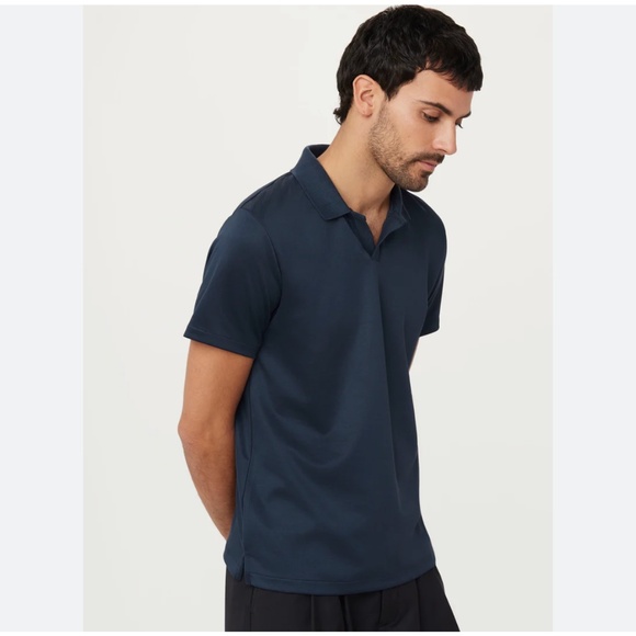 NWT FRANK&OAK NAVY COTTON POLO - NEW - Picture 1 of 8